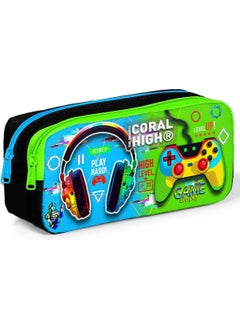 CORAL HIGH Headphone Game Patterned Boy Thermal Insulated Lunch Bag and Pencil Case Set  - Image 3