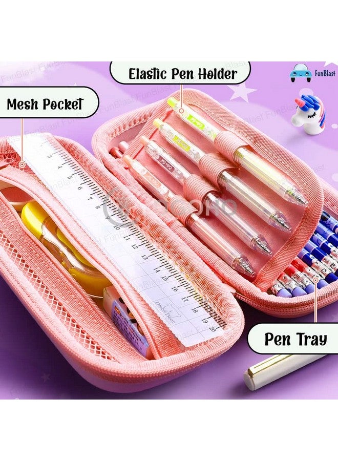 فنبلاست حافظة أقلام فن بلاست - حافظة أقلام ثلاثية الأبعاد من مادة أسيتات فينيل الإيثيلين (EVA)، حقيبة أقلام وقلادة لأطفال المدارس والفتيات، صندوق تخزين أدوات مكتبية كاواي، حافظة أقلام بسحاب للأطفال (صغيرة، أسيتات فينيل الإيثيلين (EVA)، متعددة الألوان) - Image 3
