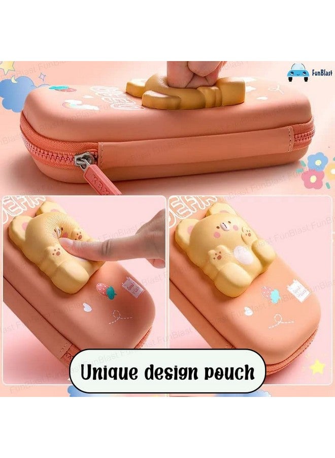 فنبلاست حافظة أقلام فن بلاست - حافظة أقلام ثلاثية الأبعاد من مادة أسيتات فينيل الإيثيلين (EVA)، حقيبة أقلام وقلادة لأطفال المدارس والفتيات، صندوق تخزين أدوات مكتبية كاواي، حافظة أقلام بسحاب للأطفال (صغيرة، أسيتات فينيل الإيثيلين (EVA)، متعددة الألوان) - Image 4