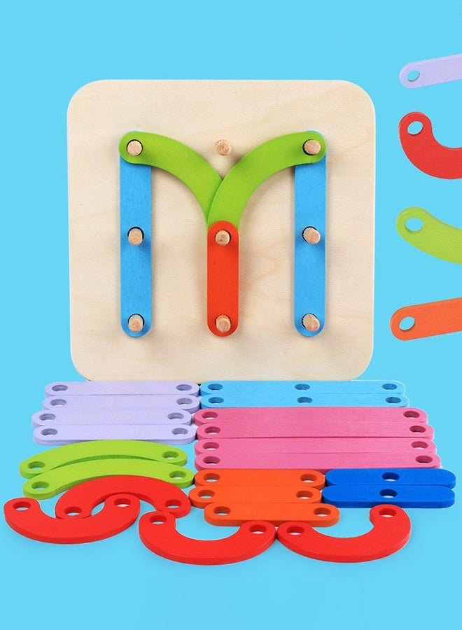 جساي تويز لعبة الأبجدية متعددة الوظائف والرقم Pegboard - الخشب الصديق للبيئة، التعليم المبكر، السلامة المعتمدة-XHN-0014 - Image 2