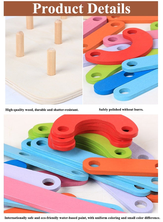 جساي تويز لعبة الأبجدية متعددة الوظائف والرقم Pegboard - الخشب الصديق للبيئة، التعليم المبكر، السلامة المعتمدة-XHN-0014 - Image 4