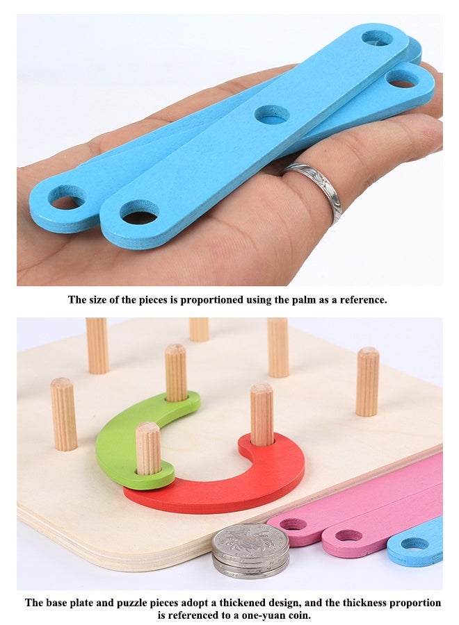 جساي تويز لعبة الأبجدية متعددة الوظائف والرقم Pegboard - الخشب الصديق للبيئة، التعليم المبكر، السلامة المعتمدة-XHN-0014 - Image 5