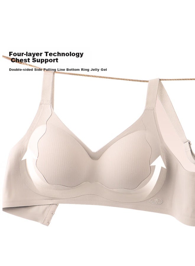 Miyou Women's Bra, Minimizes Large Reduces Side Bulge, Prevents Sagging, Pushes Up, Wireless, Thin, One-piece Brassiere, Beautiful Back Design Underwear - Image 1
