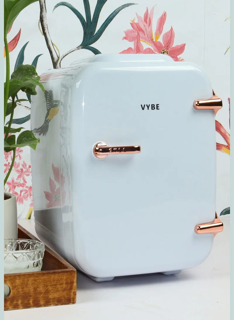 Bonhomie VYBE Mini Makeup Fridge, Portable Cosmetic Refrigerator, Used for Beauty Skin Care in Home and Car 4 L