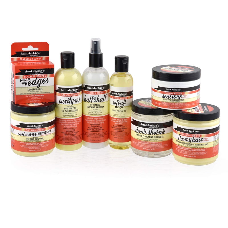 Aunt Jackie's Flaxseed Recipes Half & Half, Hydrating Silkening Hair Milk, For Daily Use, Enriched with Flaxseed, Coconet, Jojoba Oil, Shea Butter, Grapeseed and Ginseng, 12 Ounce Spray Bottle - Image 3