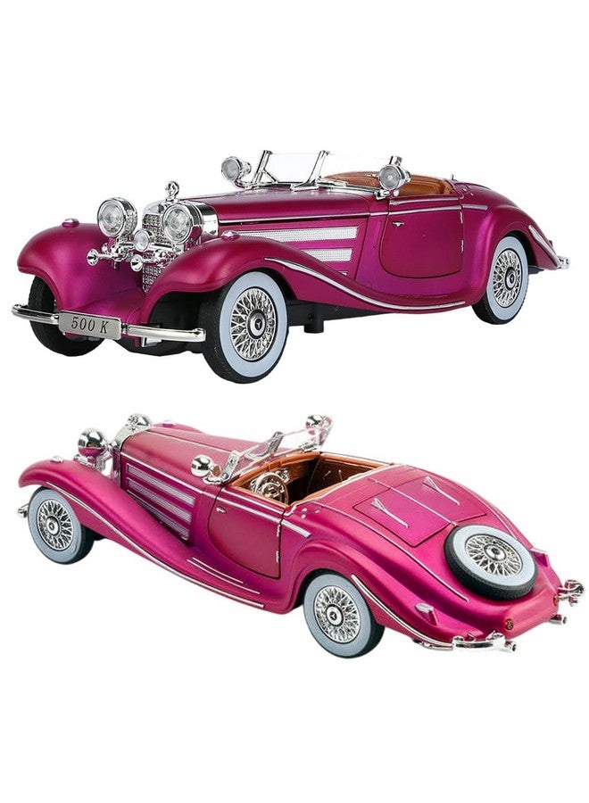 Magicwand® Die-Cast Zinc Alloy 1:24 Scale 1936 Merrc-Bennz Classic Large with 4 Openable Doors,Lights & Music & Working Steering【Cherry】【Pack of 1】 - Image 1
