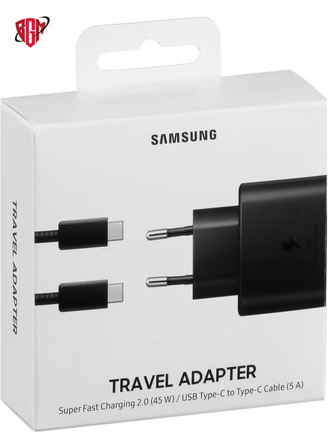 BGM Samsung 45W USB-C Super Fast Charging Wall Charger 45W - Black (US Version with Cable, Black - Image 4