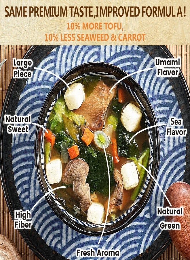 Yimi Miso Soup, Ramen Toppings, Freeze Dried Vegetables, Dehydrated Vegetables (Dehydrated Tofu, Wakame Seaweed, Green Onions, Spinach, Cabbage, Carrots, Mushrooms, Parsley), Not Miso Paste, 16 oz - Image 5