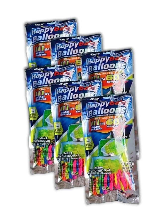 Colorful Water Balloons Rapid-Filling Self-Sealing, Easy Fill for Outdoor Family Party Friends Children Summer Fun 666pcs 6 Pack - Image 1