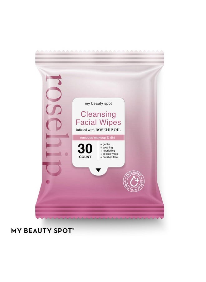 My Beauty Spot 4 Pack Face Wipes For Women Cleansing Makeup Remover Wipes With Vitamin C Collagen Retinol Rosehip Oil 120 Pcs Face Cleansing Wipes  - Image 2