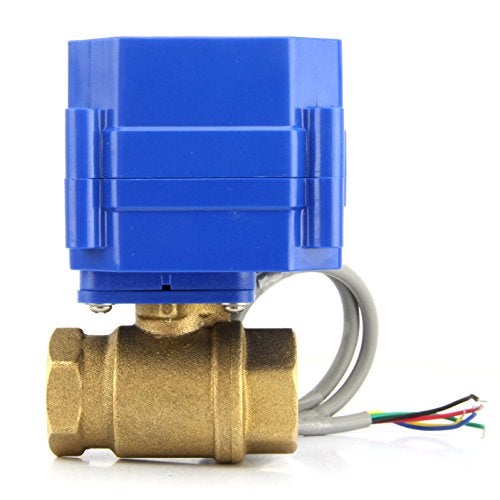 U.S. Solid 3/4" Motorized Ball Valve, Brass Electrical Valve with Full Port, 9-24V DC, 5 Wire Setup, Compatible with Indicator Lights for Open/Closed Position - Image 3
