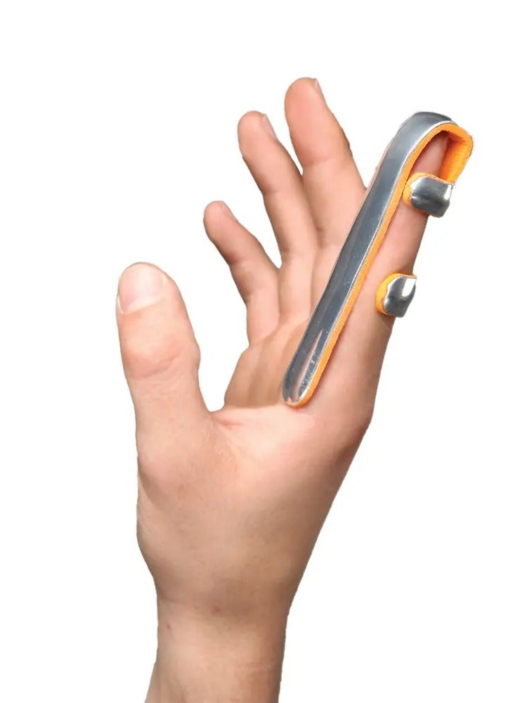 AID PLUS جبيرة البيسبول (متوسطة) - جبيرة قابلة للتعديل ومريحة لإصابات الأصابع, 60627