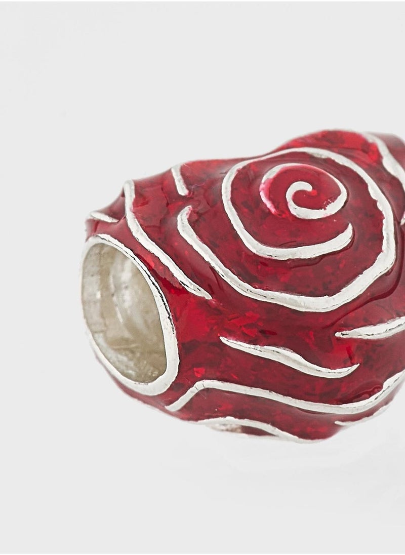 PANDORA Rose Heart Sterling Charm  - Image 3