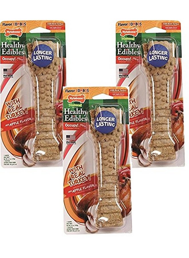 Nylabone (3 Pack) Healthy Edibles Turkey and Apple Flavored - Size Souper - Image 1