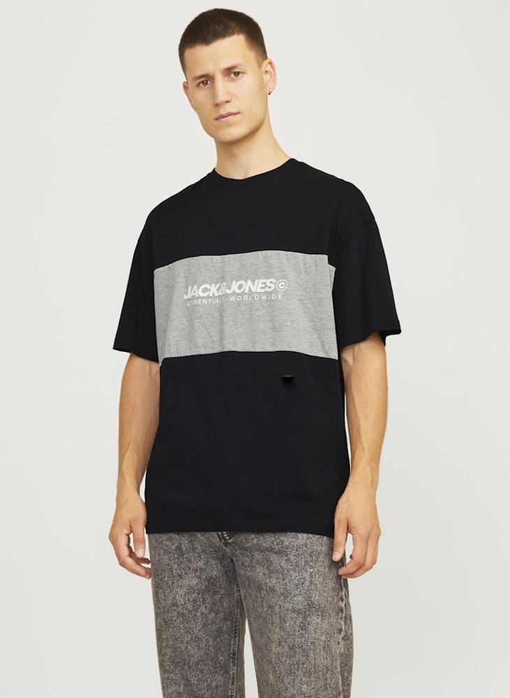 JACK & JONES Colour Block Regular Fit T-Shirt - Image 1