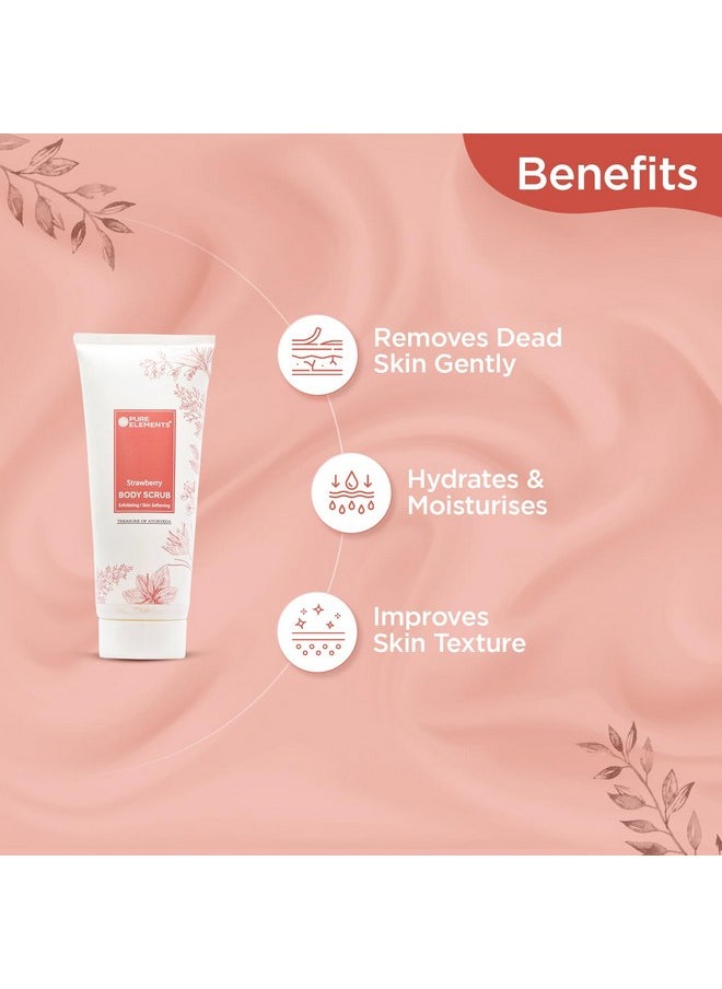 Pure Elements Strawberry Body Scrub, Strawberry Body Scrub With Ylang Oil For Exfoliating And Skin Softening  - Image 2