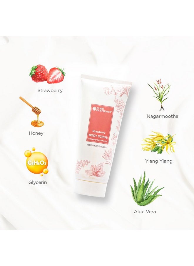 Pure Elements Strawberry Body Scrub, Strawberry Body Scrub With Ylang Oil For Exfoliating And Skin Softening  - Image 3