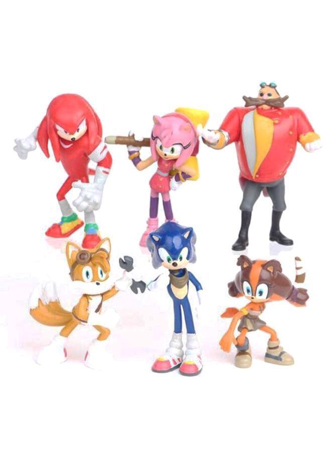 NIBEMINENT 6-Piece Sonic Figures Hedgehog Toy Set 5 x 7centimeter - Image 1