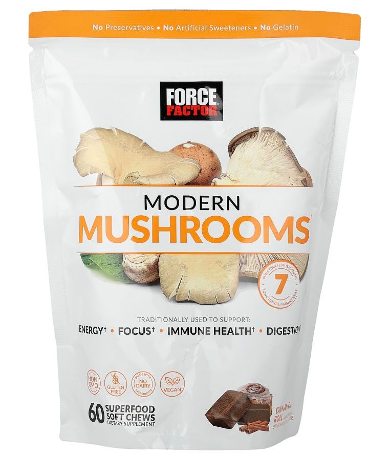 Force Factor Modern Mushrooms® Cinnamon Roll 60 Soft Chews