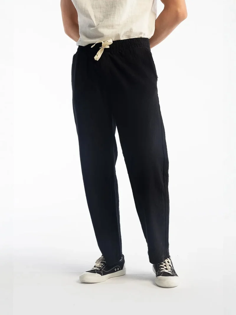 Giesto GIESTO Straight Leg Pants with Drawstring Waist