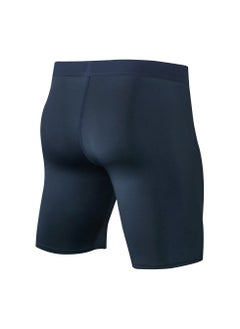 Loquat Men Quick Dry Breathable Elastic Shorts Dark Blue  - Image 2