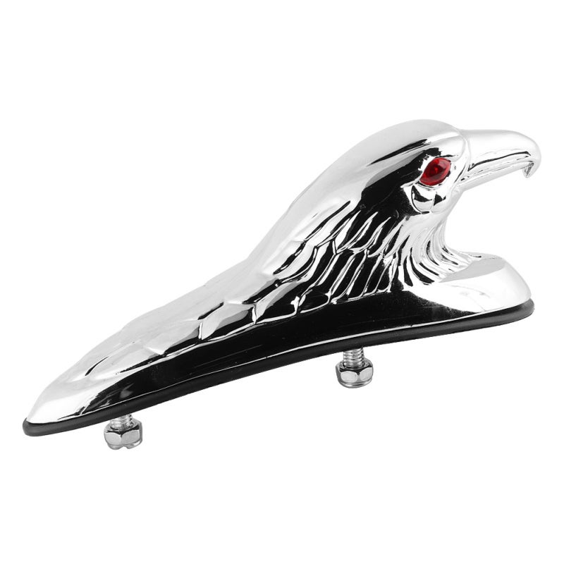 Motorcycle Mudguard Ornament 6mm Bolts Vivid Eagle Head Statue With Red Eyes - Fender Ornament Aluminum Chrome Gold Finish for Suzuki - Image 1