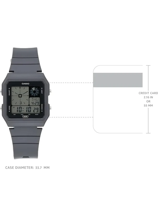 كاسيو Unisex Resin Digital Watch LF-20W-8A2DF - 33.7 mm