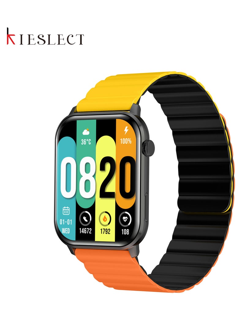 KIESLECT - Calling Smartwatch Ks With 1.78”Colorful AMOLED Always on Display/SpO2,Heart Rate Monitor 100 Sports Modes,AI Voice Assistant Double Straps IP68 Waterproof For both Android and IOS（Black） - Image 1