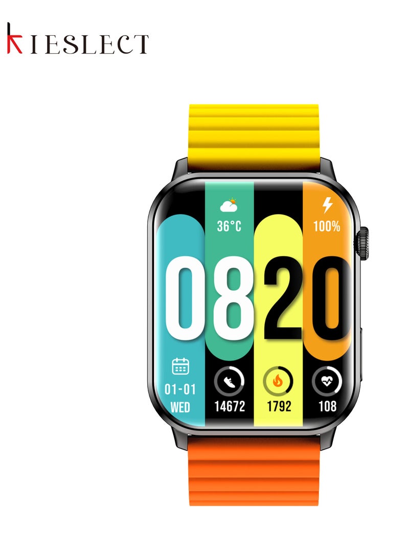 KIESLECT - Calling Smartwatch Ks With 1.78”Colorful AMOLED Always on Display/SpO2,Heart Rate Monitor 100 Sports Modes,AI Voice Assistant Double Straps IP68 Waterproof For both Android and IOS（Black） - Image 1