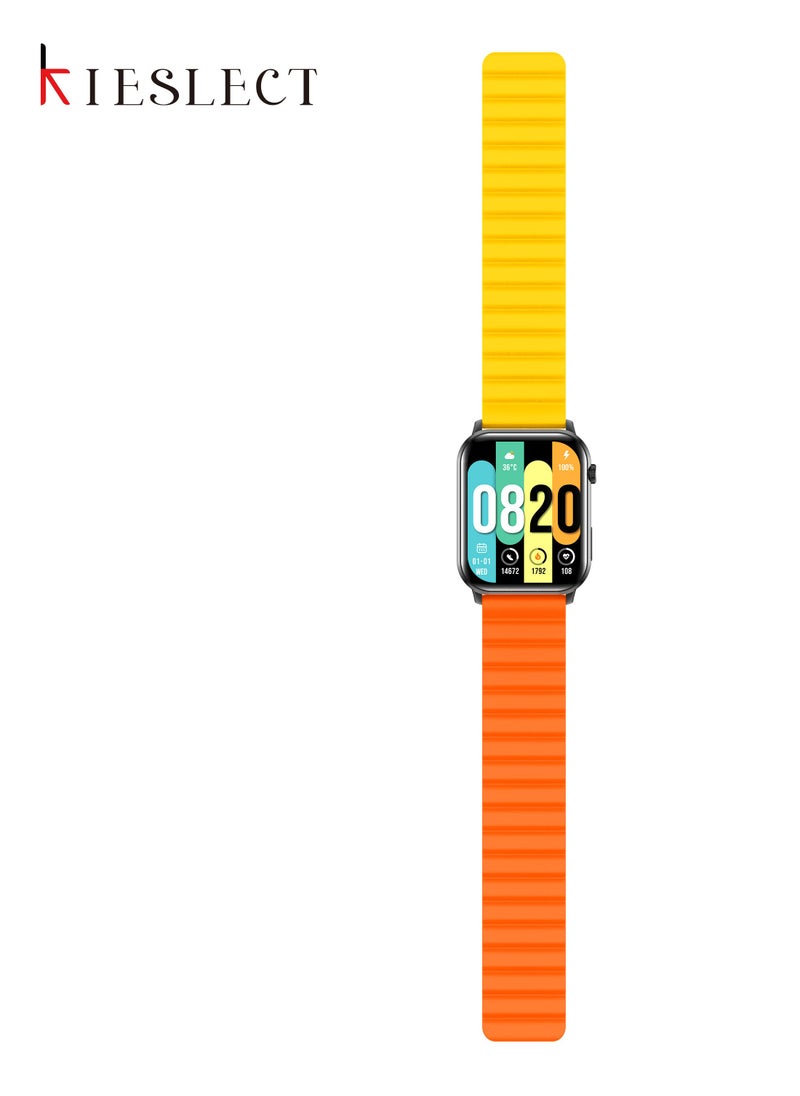 KIESLECT - Calling Smartwatch Ks With 1.78”Colorful AMOLED Always on Display/SpO2,Heart Rate Monitor 100 Sports Modes,AI Voice Assistant Double Straps IP68 Waterproof For both Android and IOS（Black） - Image 1
