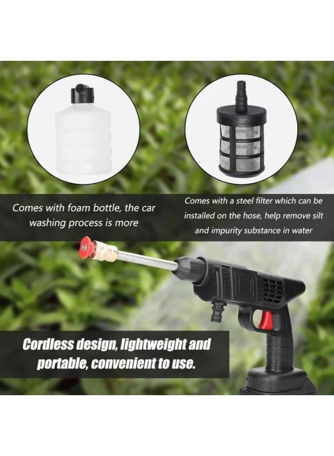 Snaggle 68V Cordless High Pressure Washer Gun, Portable Rechargeable Washer Gun with Double Battery, 3 Nozzles and 5m Hose, Electric Handheld Washer for Car, Bike, Garden, Floors and Outdoor Cleaning - Image 4