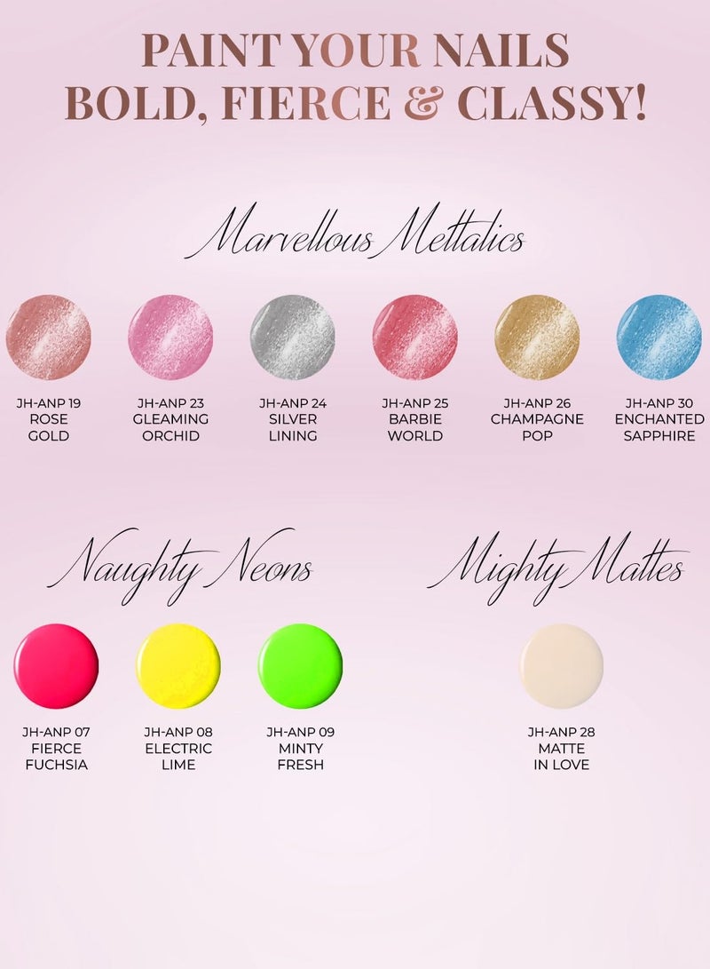 Just Herbs Nail Polish 12 COLOUR Electric Lime - Image 3