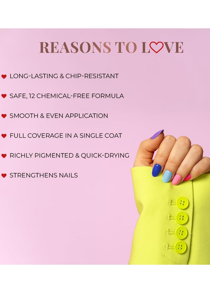 Just Herbs Nail Polish 12 COLOUR Electric Lime - Image 4