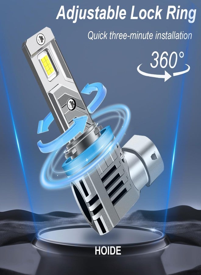 Hoide 9005/HB3 and H11/H9/H8 Light Bulbs Combo, 800% Brighter (70000LM), 6500K Fog Lights Cool White, Plug-N-Play, Pack of 4 + with Free White Installation Gloves - Image 5