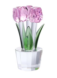 Pink Crystal Tulips Flower Figurines  with Vase Glass Flower Bouquet Collectible Figurines Office Home Decor Ornaments Tulip Gifts for Girl Mom Bestfriend Valentines Wedding Anniversary - pzsku/Z73461284784E3A93AD12Z/45/_/1701223344/1e5df095-3641-4923-891e-3fdb3b2fbb61