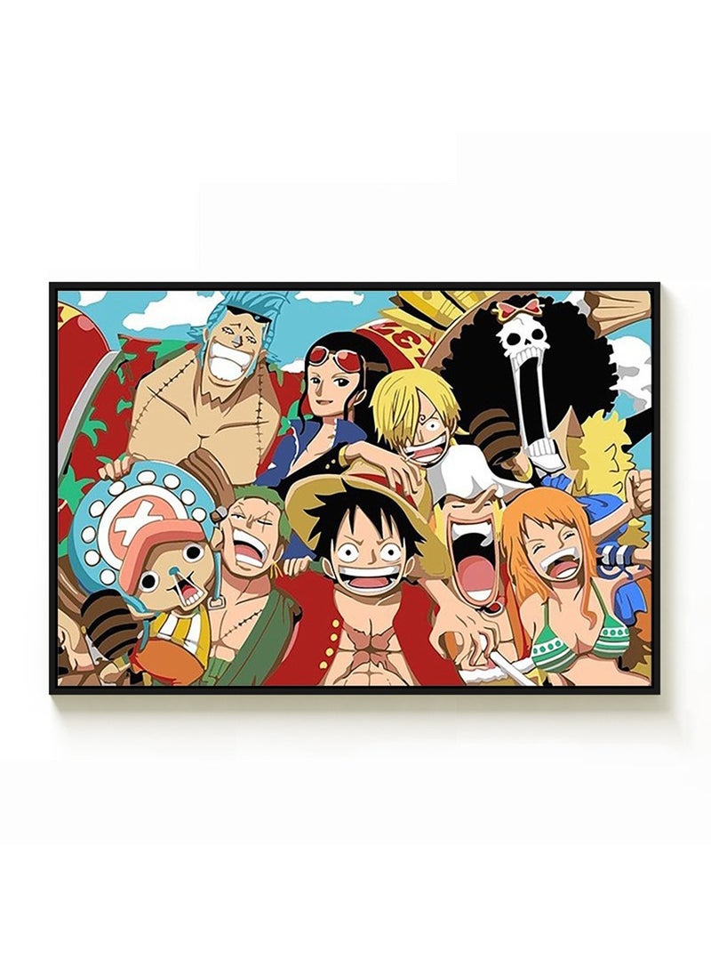 MileMelo Anime DIY Painting By Numbers Kit Canvas Oil Painting Hand Painted With Wooden Inner Frame 40×50cm  - Image 1
