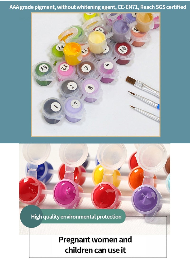 MileMelo Anime DIY Painting By Numbers Kit Canvas Oil Painting Hand Painted With Wooden Inner Frame 40×50cm  - Image 5