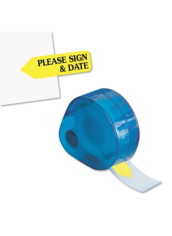 Redi-Tag - Redi-Tag Please Sign And Date Arrows In Dispenser (Rtg81124), Yellow, 1-Pack - Image 1