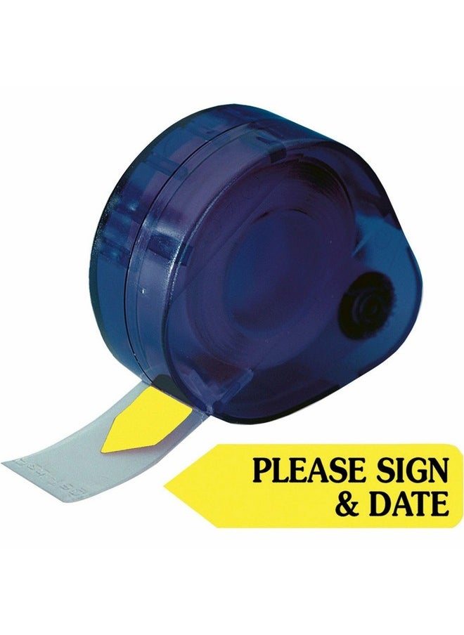 Redi-Tag - Redi-Tag Please Sign And Date Arrows In Dispenser (Rtg81124), Yellow, 1-Pack - Image 1