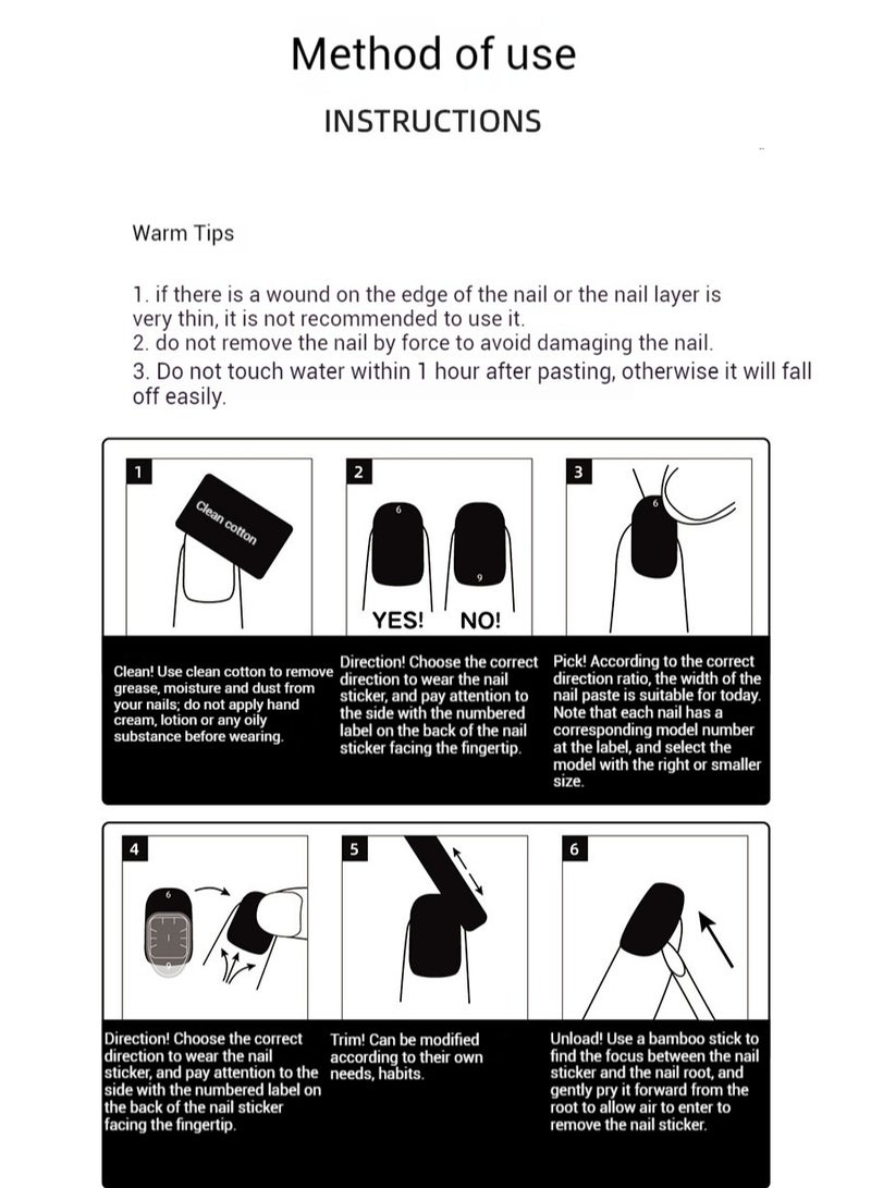 24 قطعة من ملصقات الأظافر الهلامية الناعمة، أظافر صناعية قصيرة مثل الصالونات، لا تتلاشى، غراء سلس على الأظافر للنساء - Image 5