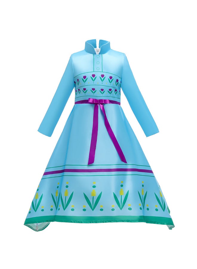 Girls' Dress Elsa Princess Dress Frozen Cosplay Costume Girldress Little Princess Flower Girl