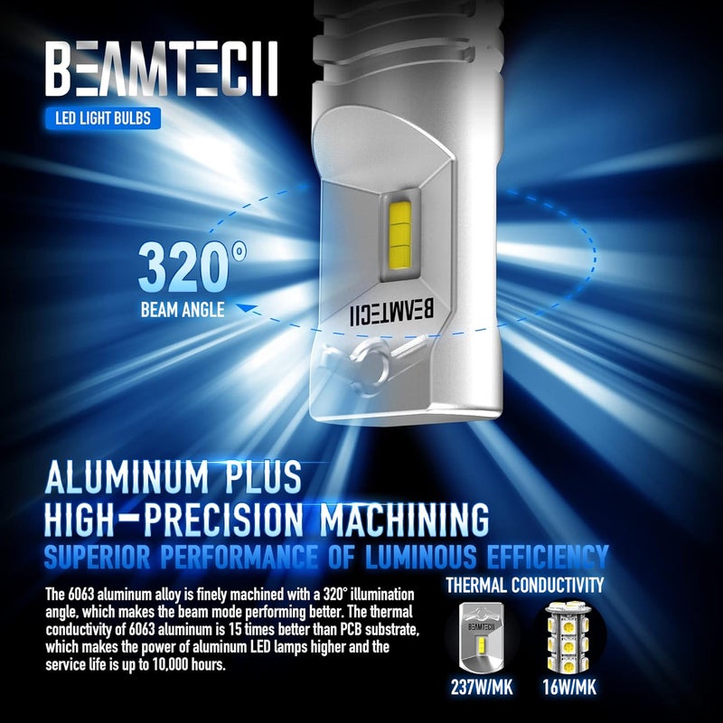 BEAMTECH H10 Fog Light Bulb,CSP Chips 6500K 800 Lumens Xenon White Extremely Super Bright of 2 - Image 4