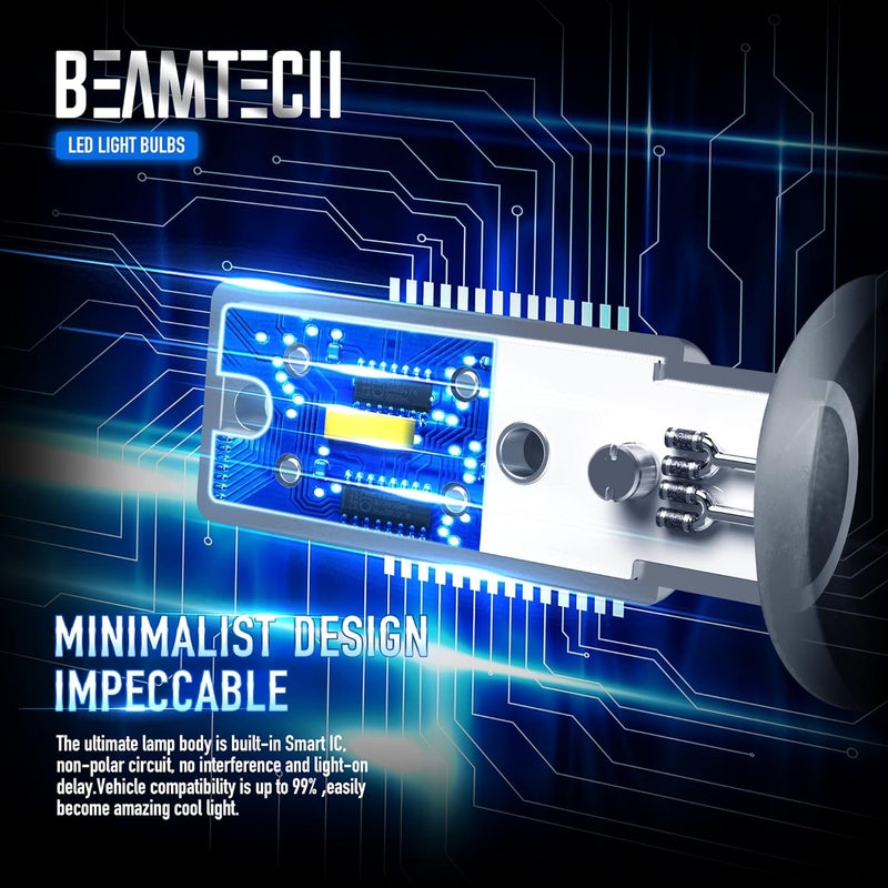 BEAMTECH H10 Fog Light Bulb,CSP Chips 6500K 800 Lumens Xenon White Extremely Super Bright of 2 - Image 5