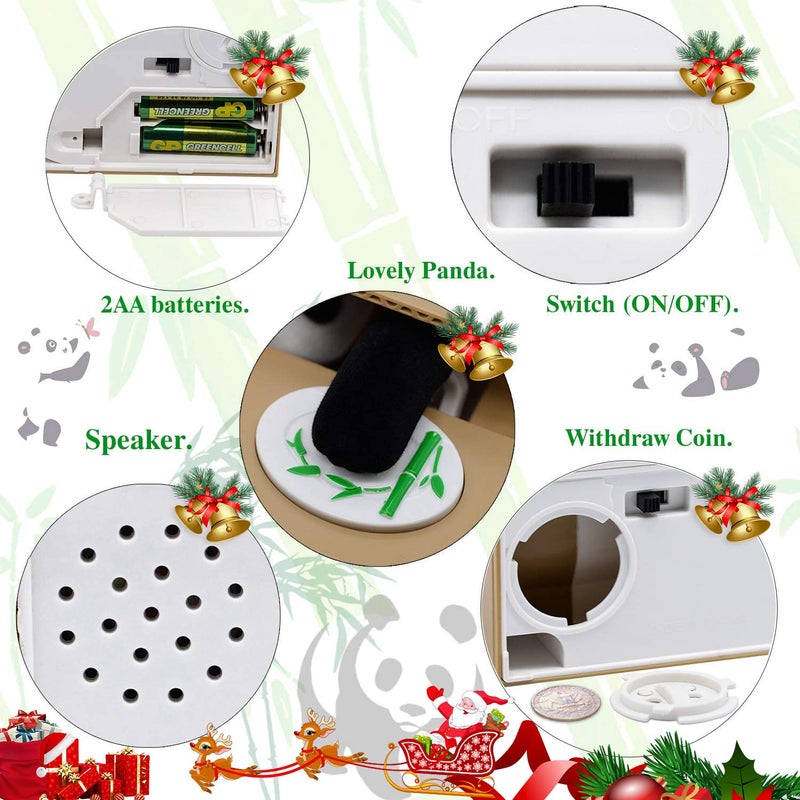 FREE BREATH Panda Stealing Money Bank, Mischief Panda Coin Bank, Cute Piggy Bank for Kids, Automatic Money Saving Piggy Bank for Boys, Girls,Great Gift for Children(Panda Version) - Image 3