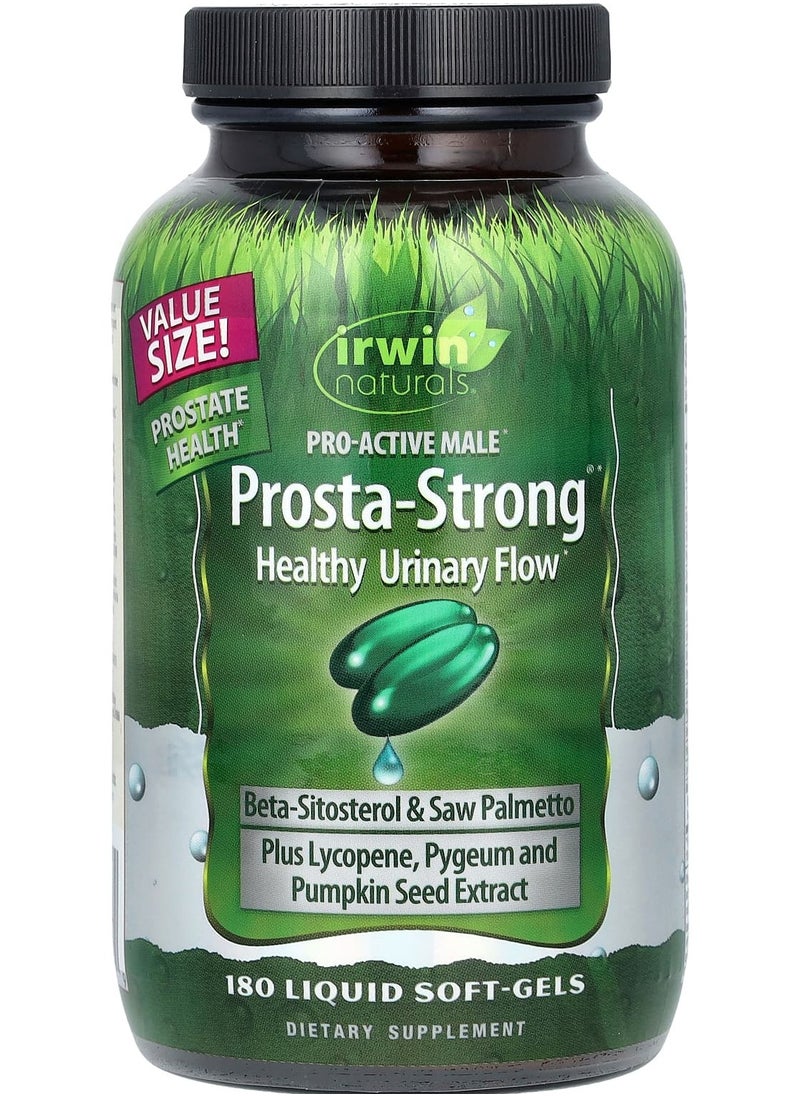 Irwin Naturals Pro-Active Male, Prosta-Strong, Healthy Urinary Flow, 180 Liquid Soft-Gels 