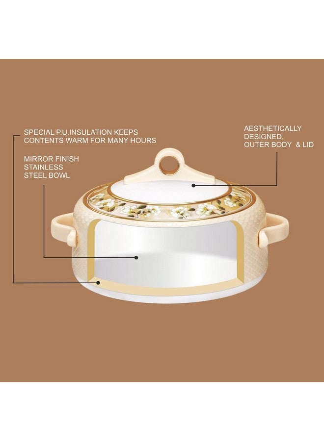 Nayasa Coral 1000 ml Insulated Inner Stainless Steel Casserole - Cream - Image 4