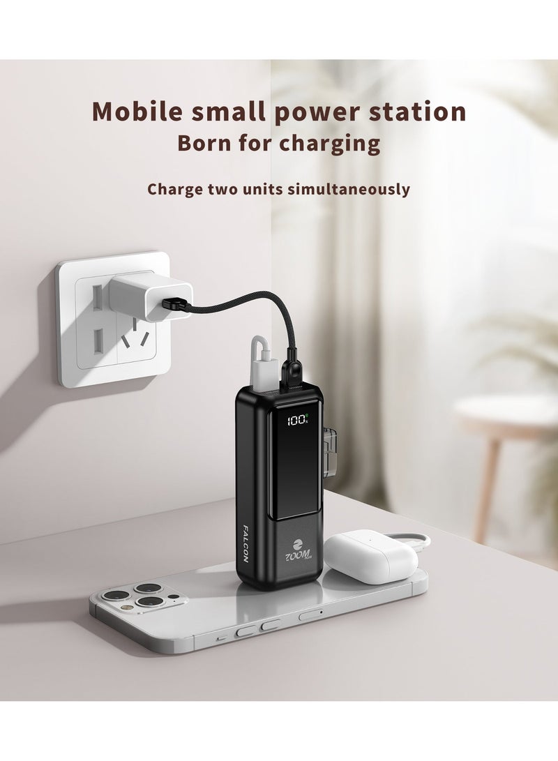 ZOOM PLUS Falcon ZP15 10,000mAh Power Bank – 22.5W Fast Charging Portable Charger with LED Digital Display, USB-C  & USB-A QC, Compact External Battery for iPhone & Android. - Image 2