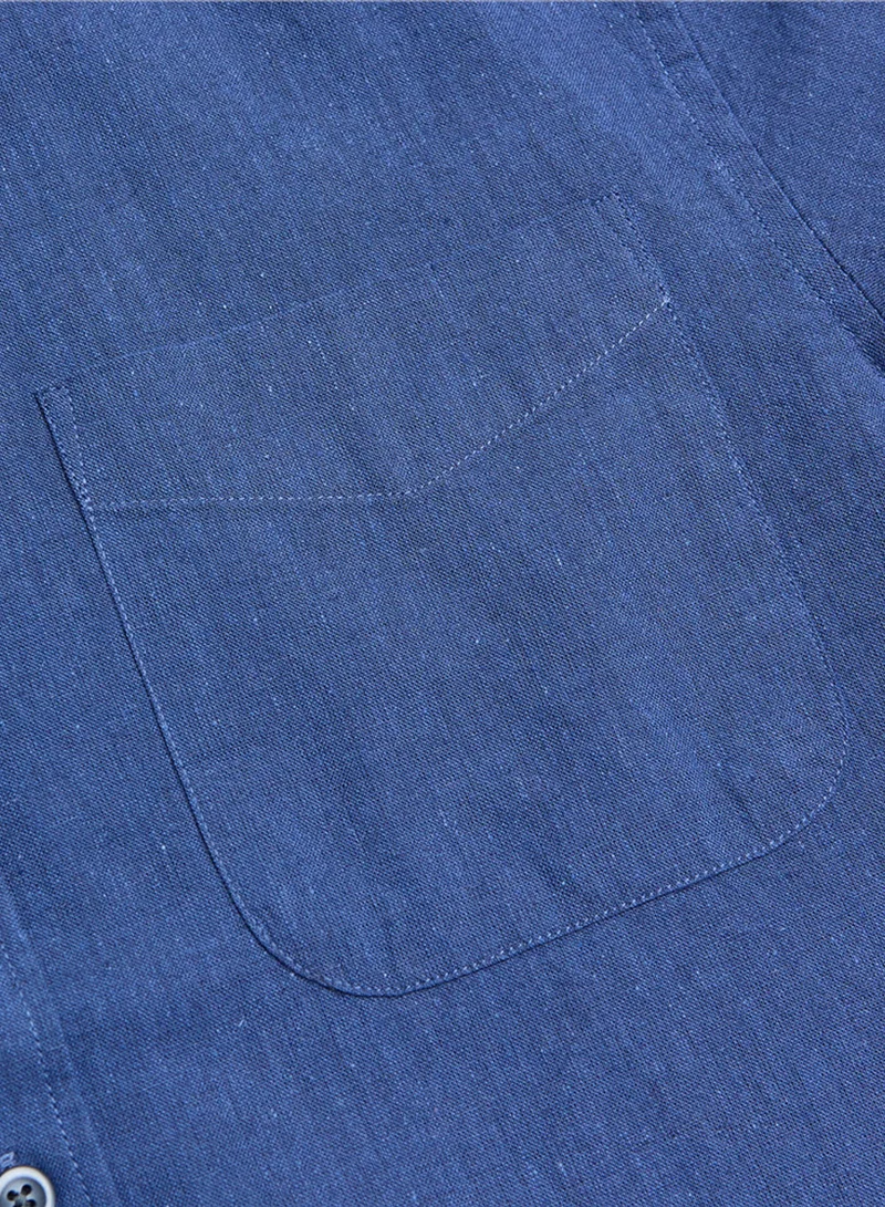 GIORDANO  Men's Slim Linen Cotton Solid Shirt for Men | Best Price UAE