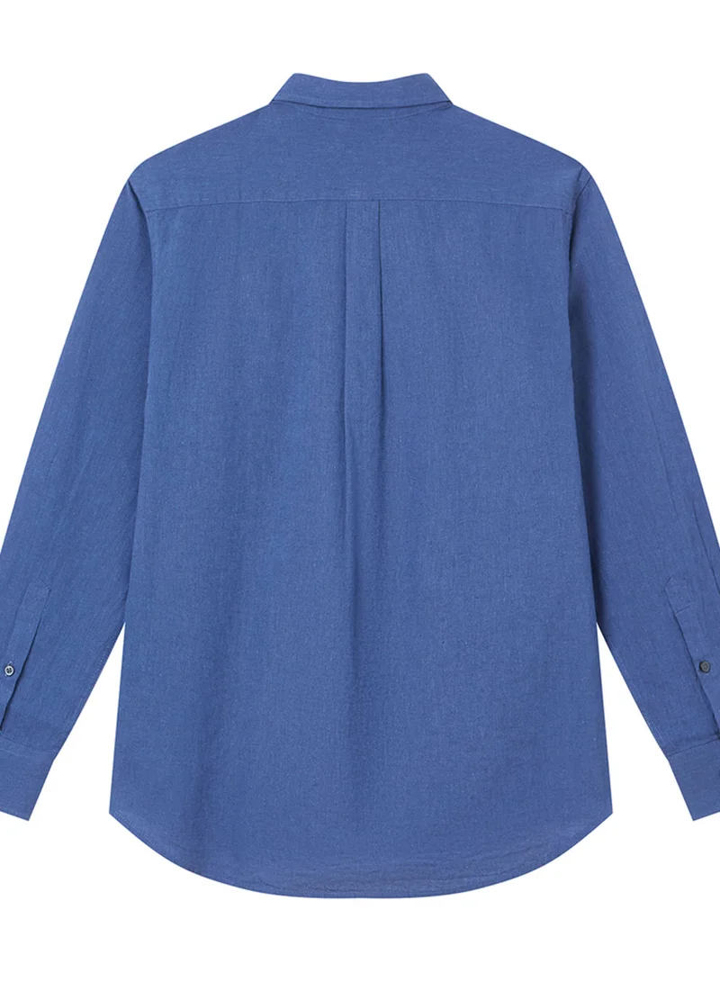 GIORDANO  Men's Slim Linen Cotton Solid Shirt for Men | Best Price UAE