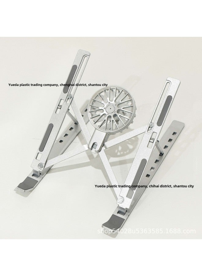 Computer Bracket Notebook Folding Heat Dissipation Aluminum Alloy Bracket Portable Storage Lifting Notebook Bracket-Color:Plastic Small Size (white)  - Image 3